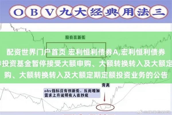 配资世界门户首页 宏利恒利债券A,宏利恒利债券C: 宏利恒利债券型证券投资基金暂停接受大额申购、大额转换转入及大额定期定额投资业务的公告