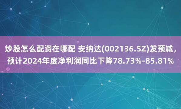 炒股怎么配资在哪配 安纳达(002136.SZ)发预减，预计2024年度净利润同比下降78.73%-85.81%